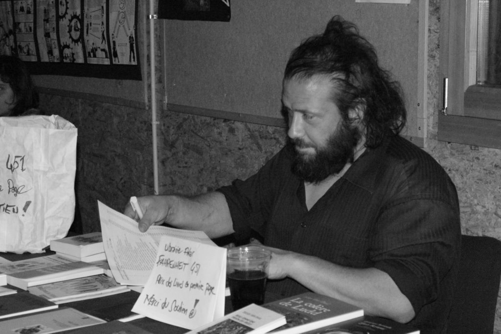 juillet 2013, Kramps lors de la tenue d'un stand pour la librairie Fahrenheit 451 