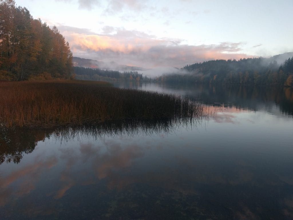 Paysanne naturel d'un court d'eau